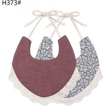 Double-Sided Floral Baby Bib with Tassels