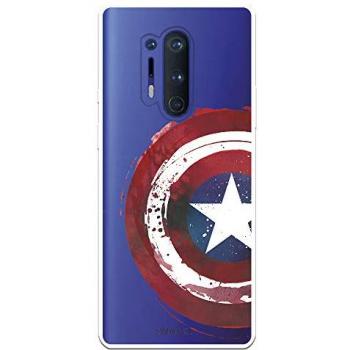 Funda Transparente de Marvel para OnePlus 8 Pro con Escudo de Capitán América
