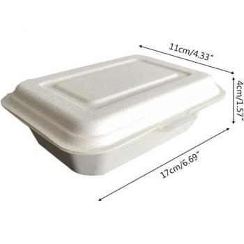 Biodegradable 50-Count 450ML Takeaway Lunch Containers