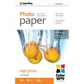Colorway Premium Hochglanz Fotopapier, 50 Blatt, A4, 230 g/m²