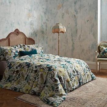 Ew By Edinburgh Weavers Morton Floral Premium Cotton Sateen Duvet Cover Set Super King