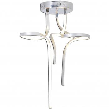 Semi Flush LED Ceiling Light – Näve Loop Line Silver, 3000 K