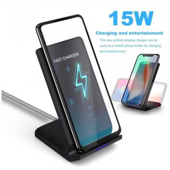 Support de charge sans fil 15W pour iPhone 12/12Pro/11/X/XR/XS MAX et Samsung Galaxy Note