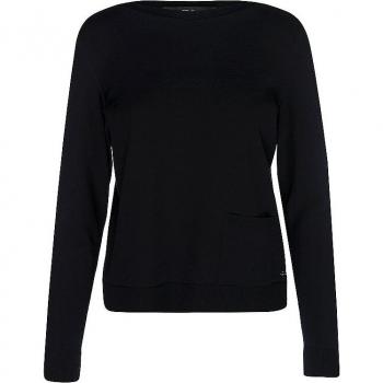 Marc Cain Damen Strickpullover Dunkelblau mit Eingrifftasche, Größe 34