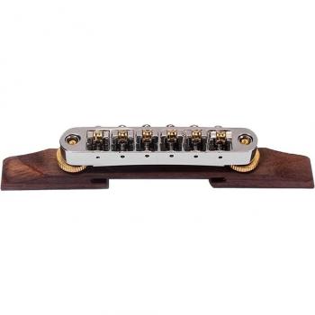 B-23 Archtop Jazz Guitar Bridge with Gold Saddles