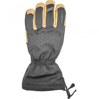 Guantes La Sportiva Alpine Guide Leather para escalada negro amarillo