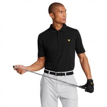Lyle And Scott Men's Black Golf Polo