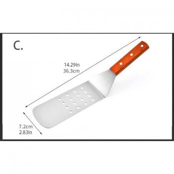 Manche Bois + Tête Acier Inox – Ustensile Crêpe