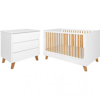 Commode-lit évolutif Novelies – Zara, 144,5 x 75 x 93 cm – Blanc