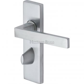 Delta Bathroom Door Handle Set Satin Chrome