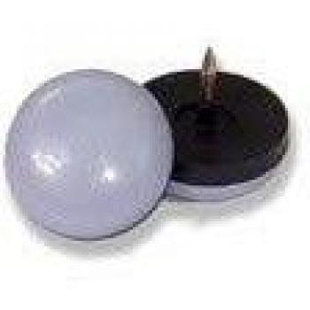 Deslizadores para muebles gris con clavo, 6 unidades, diámetro 22 mm