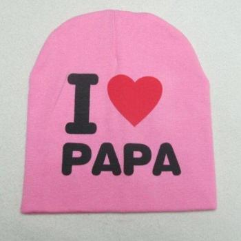 Bonnet pour bébé 0-3 ans I Love Mama Papa couleur noire