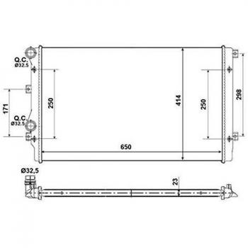 Radiateur du moteur en aluminium NRF Classe Économique 53406A