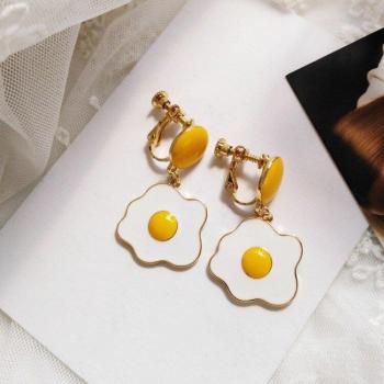 Non-Pierced Poached Egg Earrings