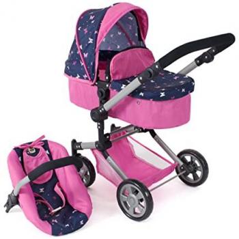 Carrozzina per bambole BAYER CHIC 2000 LINUS rosa navy