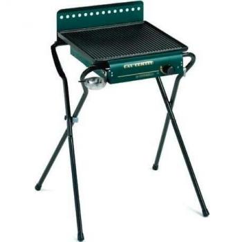 Barbecue Ompagrill Gas Pieghevole Verde e Nero