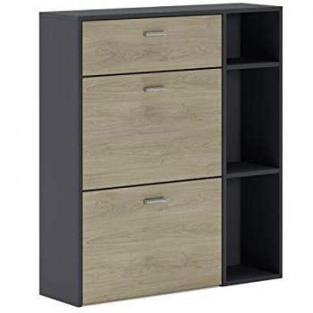 Colore Rovere sulle 2 ante basculanti e cassetto