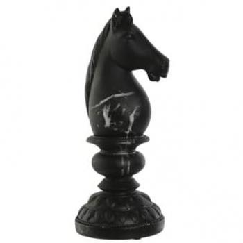 Figura Caballo Negro Home ESPRIT 13 x 13 x 33 cm