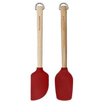 Set 2 Spatole in Legno Betulla Colore Rosso Imperio