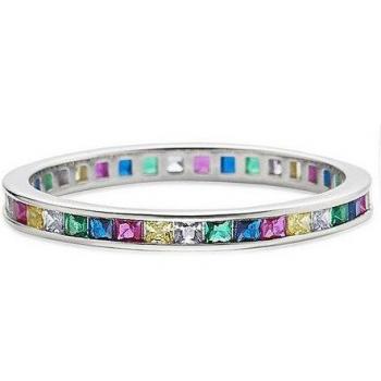Bruno Banani „Schmuck Geschenk“ Regenbogen Ring – 925 Silber, Zirkonia (synthetisch) – Damen – 53