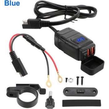 Motorcycle Handlebar Quick Charge USB Adapter