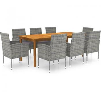 Set de Comedor de Jardín Gris Maison Exclusive