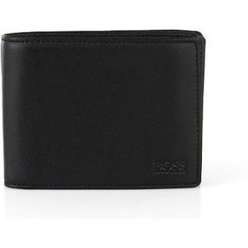 BOSS Billetero Negro Arezzo con Piel Auténtica