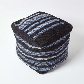 Pouf de Jardin Denim Bleu 1 Place – Texas