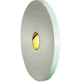Beigefärbtes 3M Urethanschaum-Klebeband 4008, doppelseitig, 25 mm × 3,2 mm, 66 m – 1 Rolle