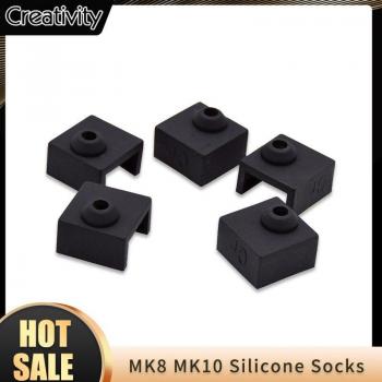 Cubierta de silicona para bloque de aluminio de impresora 3D, para CR-10 y Ender 3, 3/5 unidades