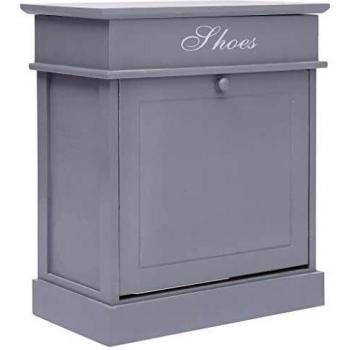 Schoenenkastje 50x28x58 cm grijs paulowniahout