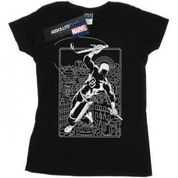 T-shirt in Cotone con Raffigurazione Daredevil per Donne Marvel