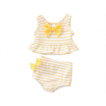Tankini a Rayas con Lazo para Pequeños