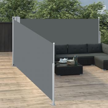 Seitenmarkise ausziehbar Anthrazit 100 x 1000 cm