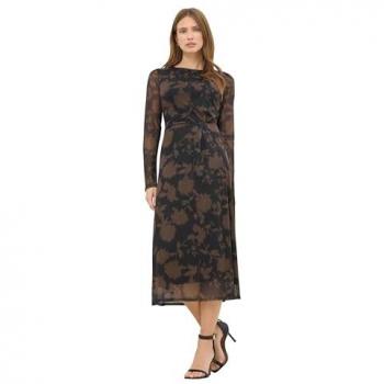 Robe M & Co en Maille Florale Marron Taille 38 EU