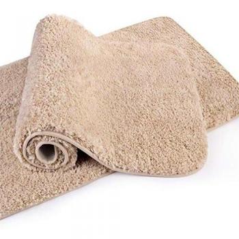 Ultra Soft Non Slip Bath Mat 2 Pack Thick Bathroom Rug Absorbent Microfiber Bedside Carpet Quick-drying Machine Washable