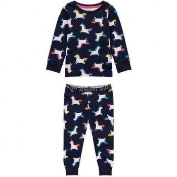 MINOTI Kinderspyjama Dunkelblau/Weiß