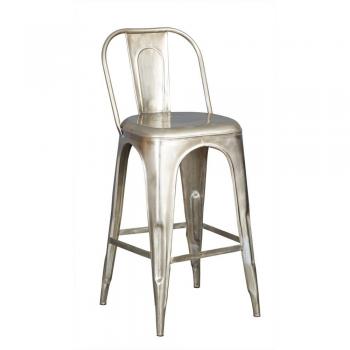 Asia Dragon Cosmo Industrial Silver Metal Bar Stool (Set of 2)