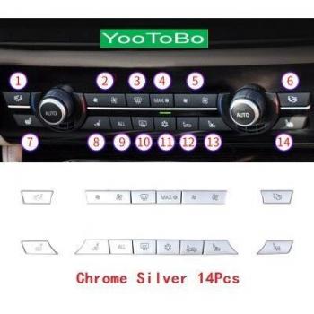 Luxury Chrome ABS Air Conditioning Button Covers for BMW