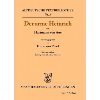 Der arme Heinrich (Altdeutsche Textbibliothek, 3, Band 3)