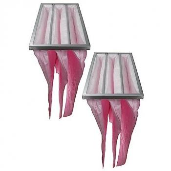 ACVent 2X F7 HVAC Bag Filter – 28.7 × 59.2 × 60 cm – Pink Pocket Style