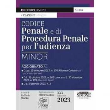 Codice penale e di procedura penale per l'udienza. Ediz. minor