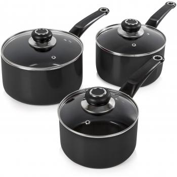 Dishwasher-Safe 3-Piece Nonstick Cookware Set, 16/18/20 cm