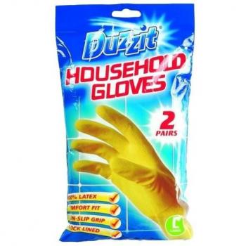 Gants en latex unisexes Duzzit pour adultes – Pack de 2 (Taille L)