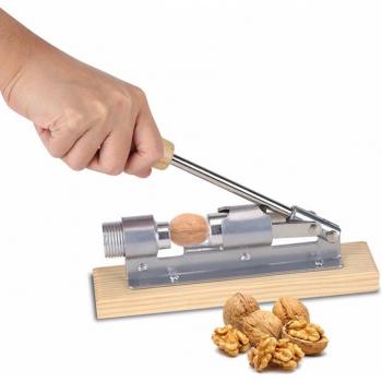 Metal Nut Sheller with Wooden Grip