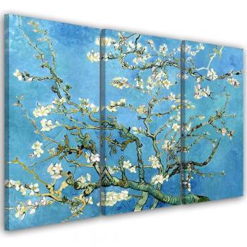 Three-Part Canvas Print: Almond Blossom by Van Gogh 60x40