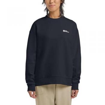 Jack Wolfskin Damenpullover Essential Crewneck W in Dunkelblau