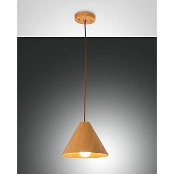 Fabas Luce Esino Pendant Light Oak Glass E27