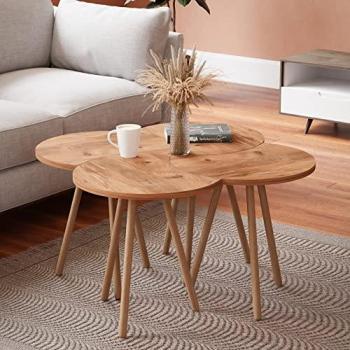 Højer Couchtisch im Set 4er 48 x 45 x 32 cm Holzoptik