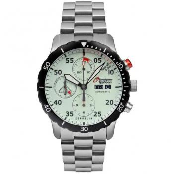 Zeppelin Eurofighter Typhoon 7218M-5 Automatik Herrenuhr 43mm 10ATM Silber